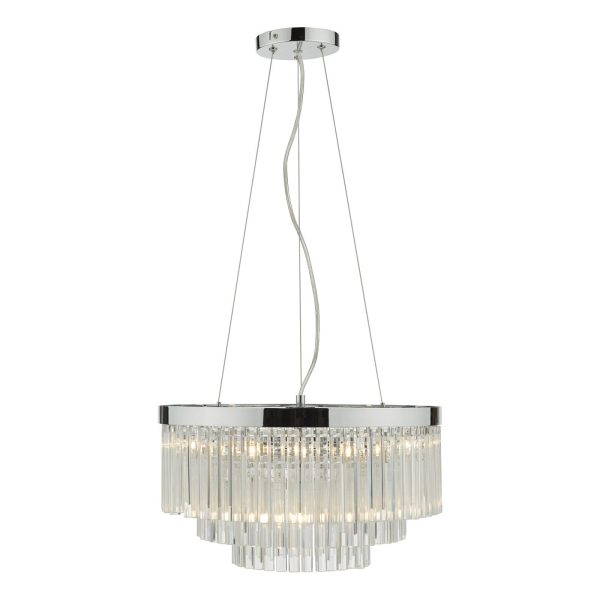 Giovana 5 Light Pendant Polished Chrome Clear Glass - Image 8