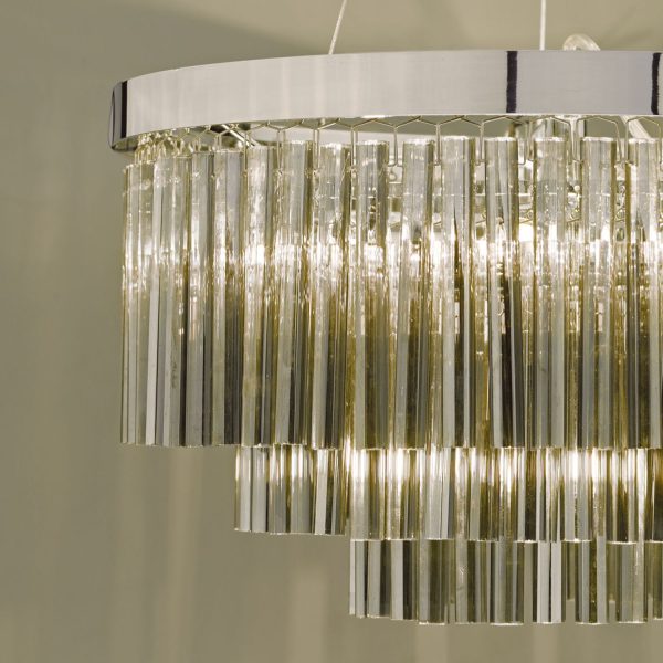 Giovana 5lt Pendant Polished Chrome & Smoked Glass - Image 4