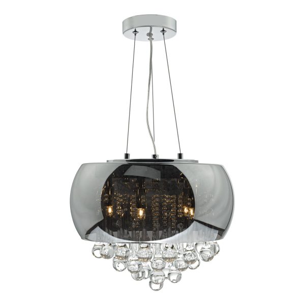 Giselle 5lt Pendant Smoked & Clear Glass - Image 2