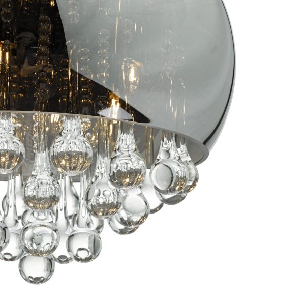 Giselle 5lt Pendant Smoked & Clear Glass - Image 3