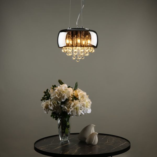 Giselle 5lt Pendant Smoked & Clear Glass - Image 4