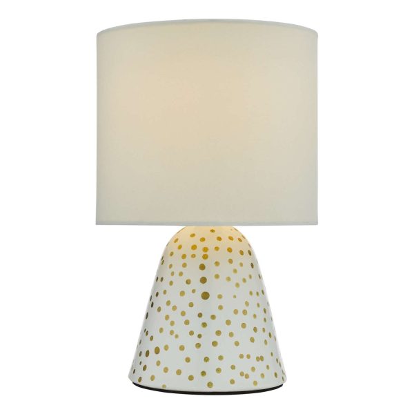 Glenda Ceramic Table Lamp White With Shade (Twin Pack) - Image 2