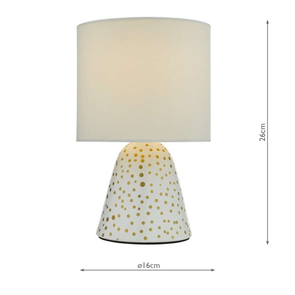 Glenda Ceramic Table Lamp White With Shade (Twin Pack) - Image 5