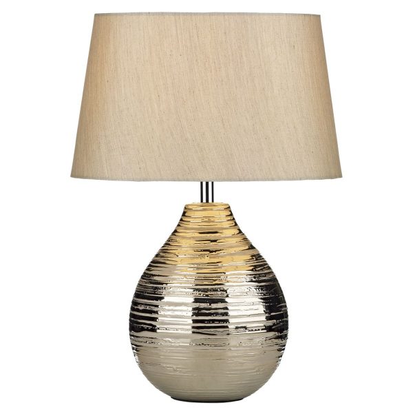 Gustav Small Table Lamp Silver With Shade - Image 4