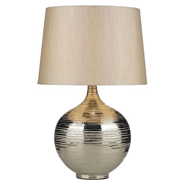 Gustav Large Table Lamp Silver With Shade - Image 4