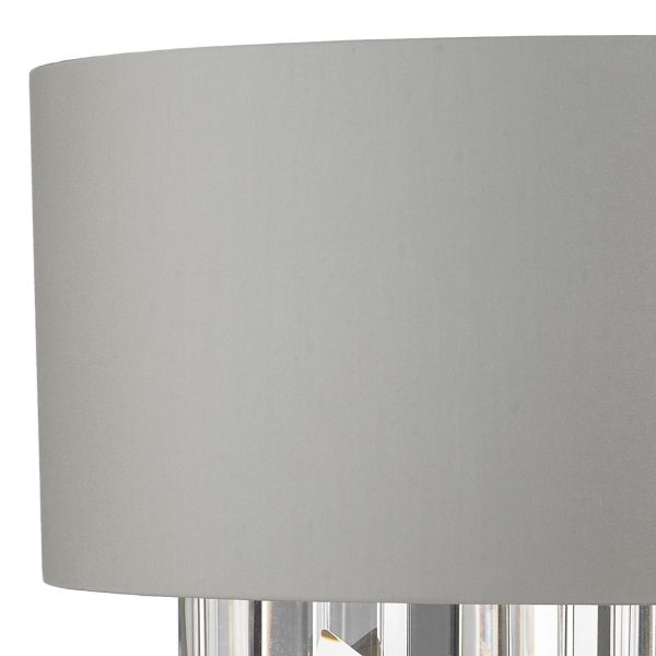 Halle Wall Light Grey & Crystal Cw Shade - Image 3