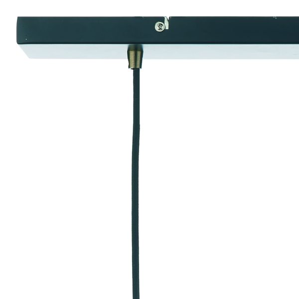 Hannover 3 Light Bar Pendant Black/ Antique Brass - Image 2