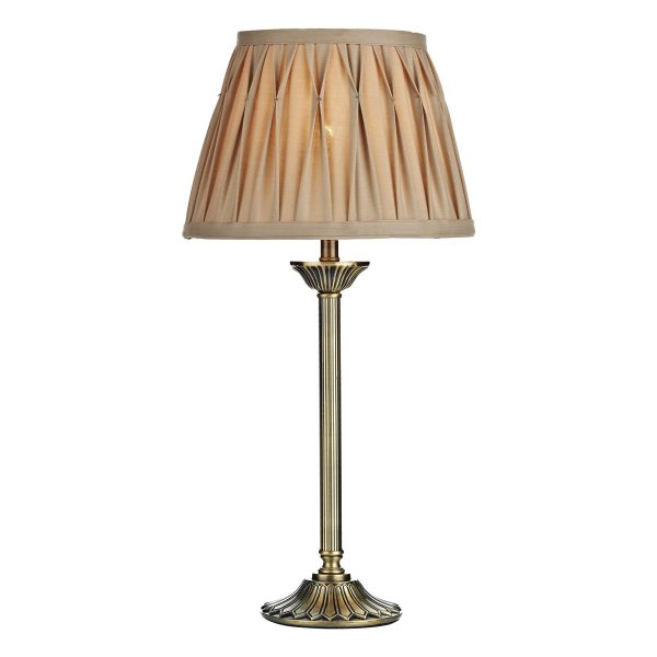 Hatton Table Lamp Antique Brass complete with Shade - Image 4