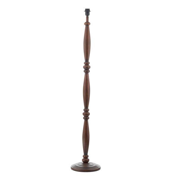 Hayward Floor Lamp Dark Wood With Shade - Image 3