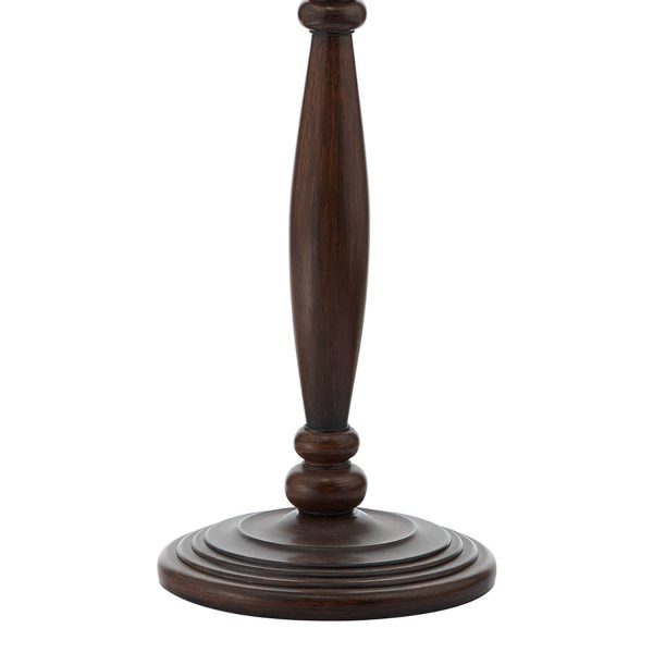 Hayward Floor Lamp Dark Wood With Shade - Image 4