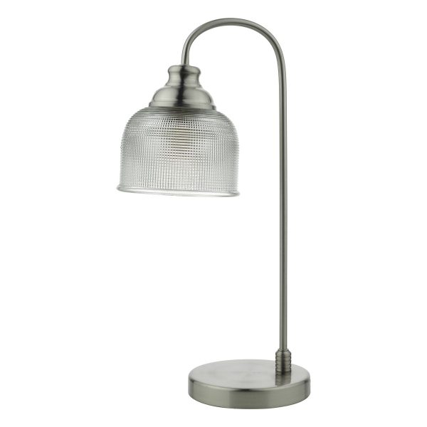 Hector Table Lamp Satin Nickel TexturedGlass - Image 3