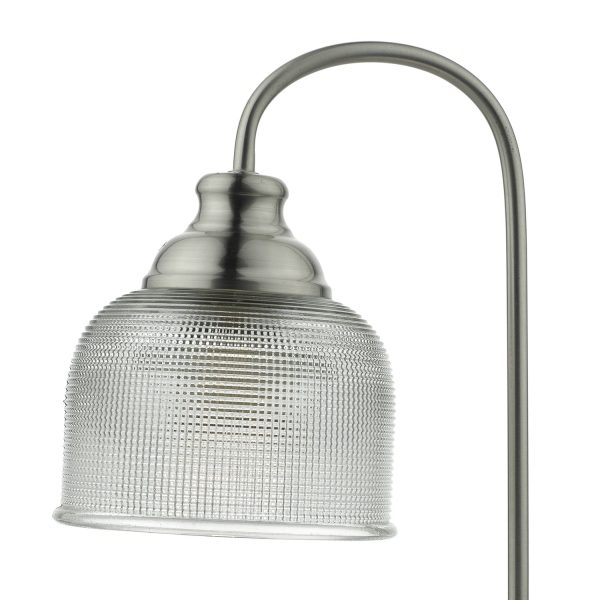 Hector Table Lamp Satin Nickel TexturedGlass - Image 2