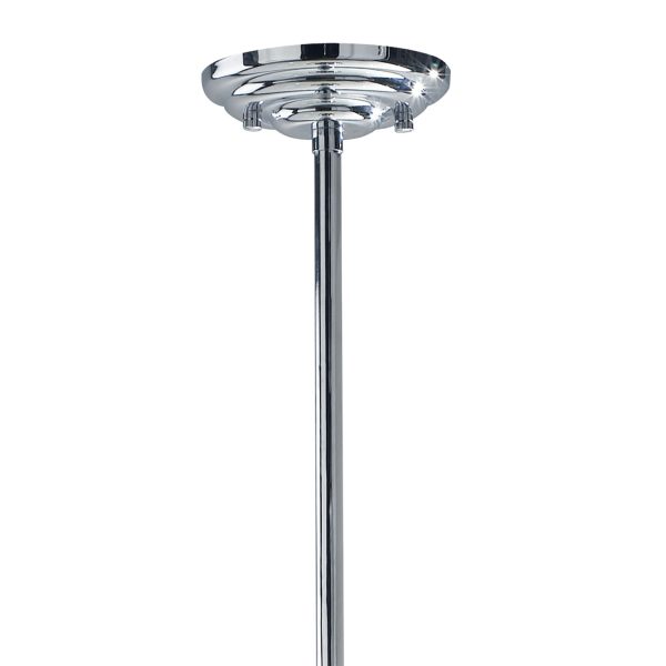 Hemisphere Pendant Polished Chrome and Clear Glass - Image 2