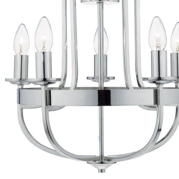 Heythrope 5 Light Pendant Polished Nickel