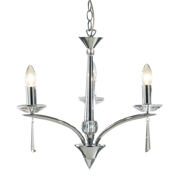 Hyperion 3 Light Dual Mount Pendant Polished Chrome - Image 4