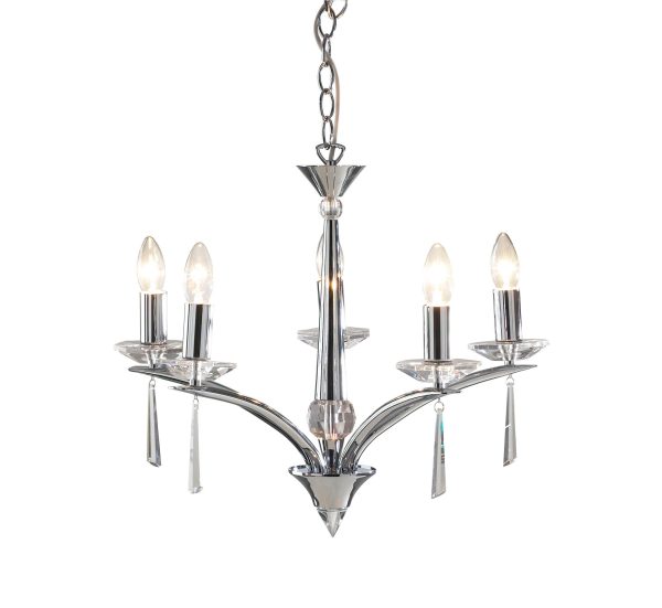 Hyperion 5 Light Dual Mount Pendant Polished Chrome