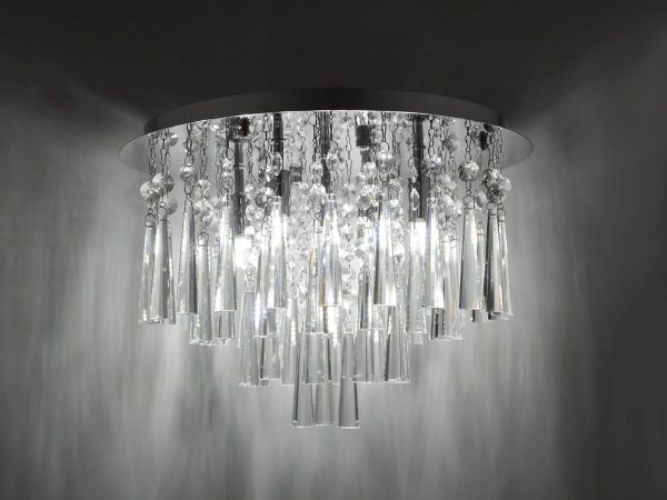 Iclyn 5 Light Flush Polished Chrome Crystal - Image 6