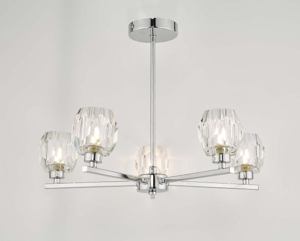 Idina 5 Light Semi Flush Polished Chrome - Image 5