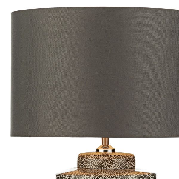 Igor Table Lamp Grey Shagreen With Shade - Image 3