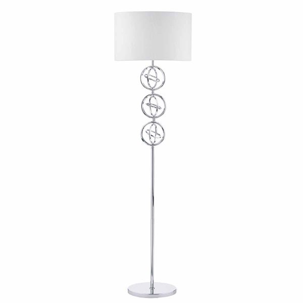 Innsbruck Floor Lamp Polished Chrome c/w Ivory Shade - Image 4