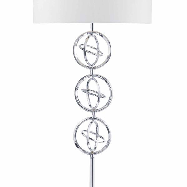 Innsbruck Floor Lamp Polished Chrome c/w Ivory Shade - Image 3