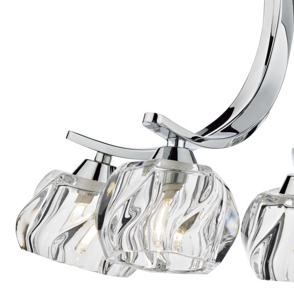 Ivy 5 Light Semi Flush Polished Chrome And Clear Glass - Image 2