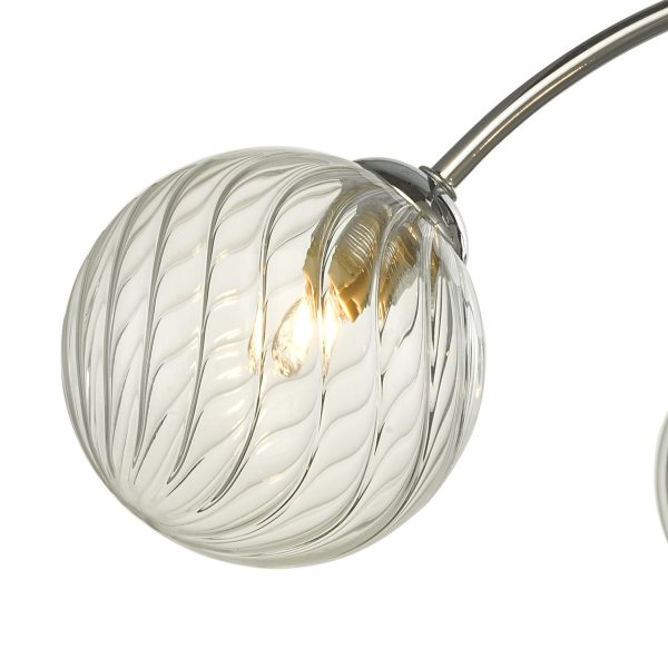 Izzy 4 Light Semi Flush Polished Chrome Twisted Glass - Image 3