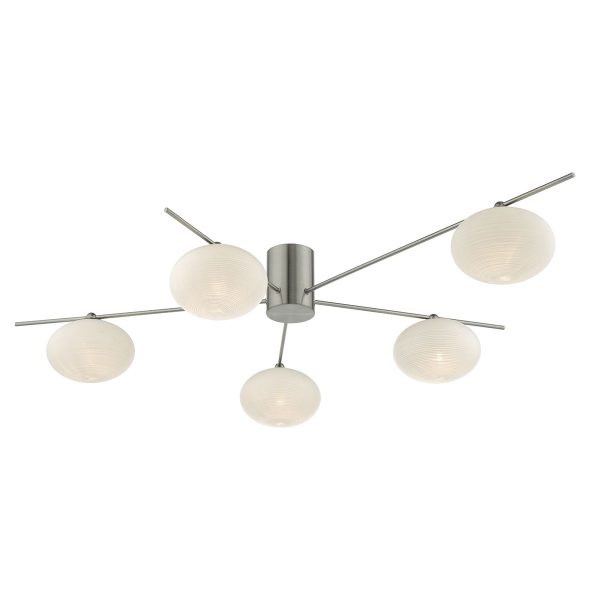 Jasper 5 Light Semi Flush Satin Nickel - Image 3