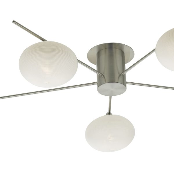 Jasper 5 Light Semi Flush Satin Nickel - Image 2