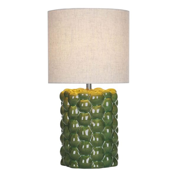 Jayden Table Lamp Green Reactive Glaze With Shade