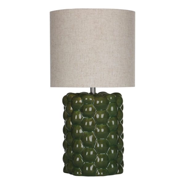 Jayden Table Lamp Green Reactive Glaze With Shade - Image 2