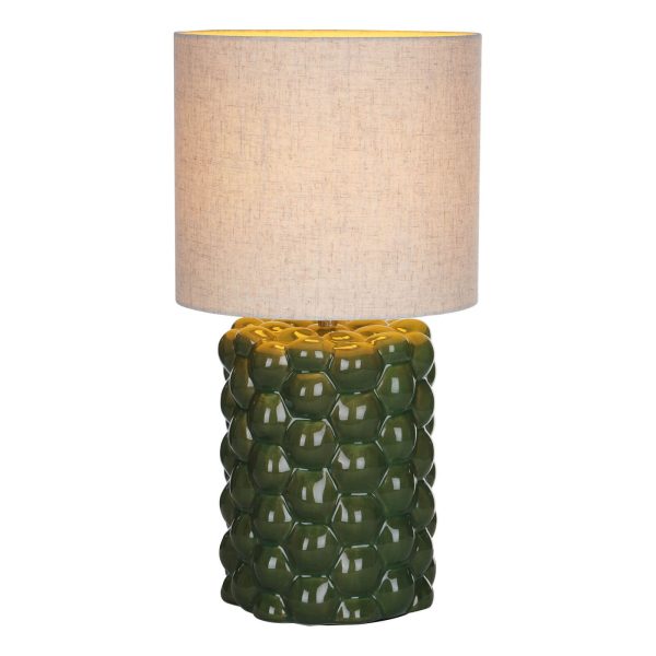 Jayden Table Lamp Green Reactive Glaze With Shade - Image 3