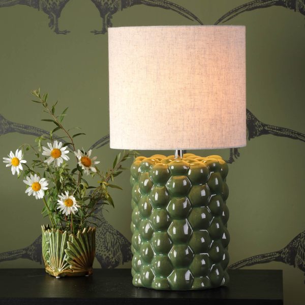 Jayden Table Lamp Green Reactive Glaze With Shade - Image 5