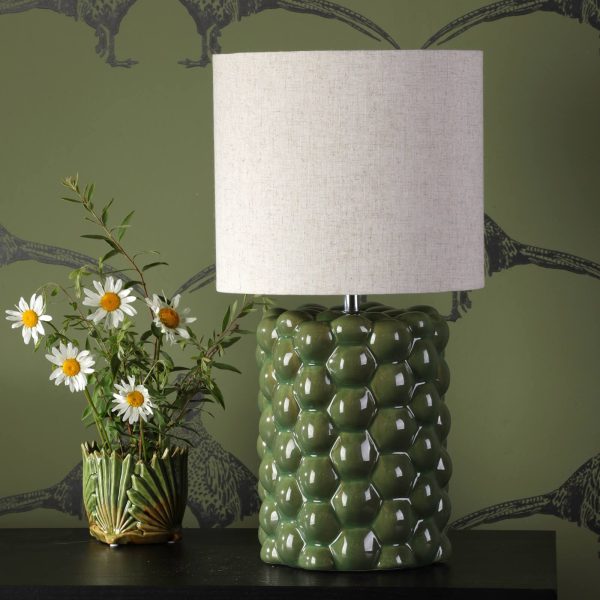 Jayden Table Lamp Green Reactive Glaze With Shade - Image 6