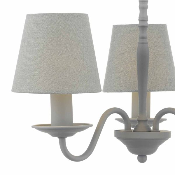 Joanna 3lt Pendant Grey C/W Grey Shades - Image 3