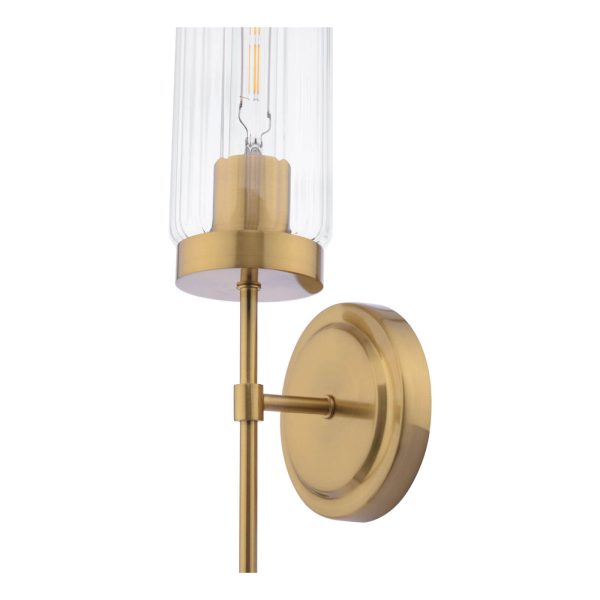 Jodelle Wall Light Polished Bronze and Glass - Image 3