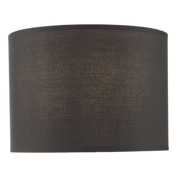 Kelso Black Cotton Drum Shade 28cm