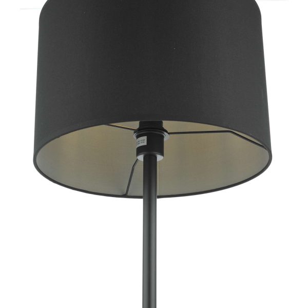 Kelso Floor Lamp Matt Black Polished Copper With Shade - Image 3