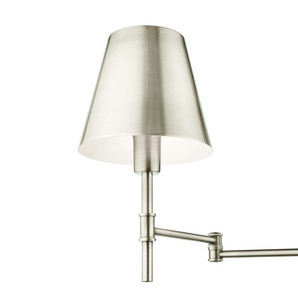 Kensington 1 Light Swing Arm Wall Light Polished Nickel - Image 3