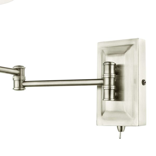 Kensington 1 Light Swing Arm Wall Light Polished Nickel - Image 4