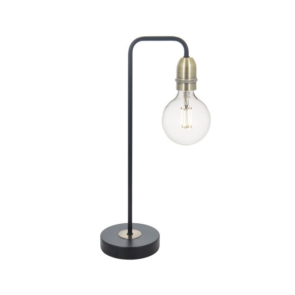 Kiefer Table Lamp Black & Antique Brass