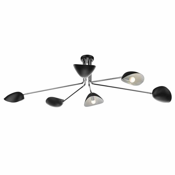 Krug 6lt Semi Flush Black & Polished Chrome - Image 3