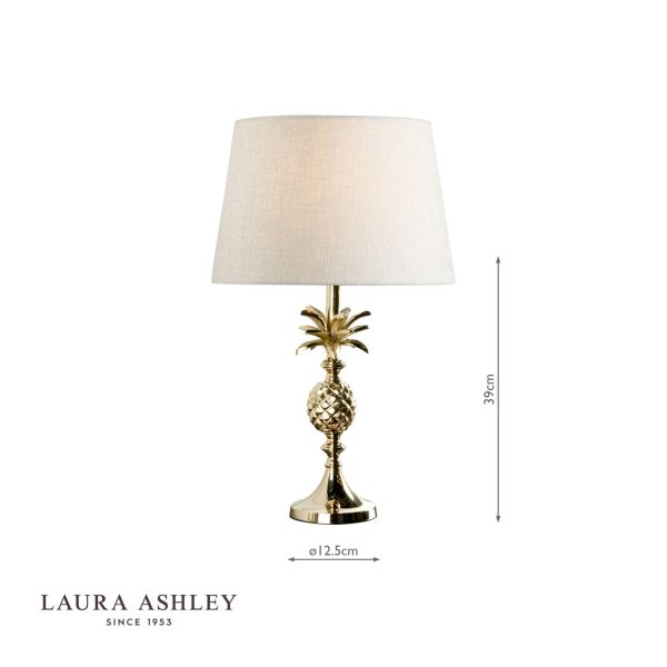 Laura Ashley Penelope Table Lamp Polished Champagne Base Only - Image 6