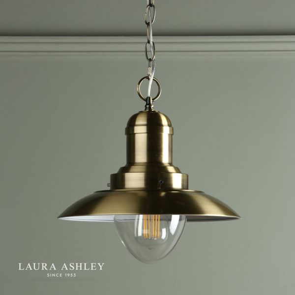 Laura Ashley Corbridge Pendant Antique Brass - Image 5