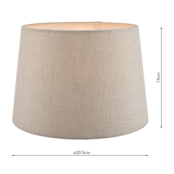 Laura Ashley Bacall Linen Empire Drum Shade Silver 20cm/8 inch - Image 4