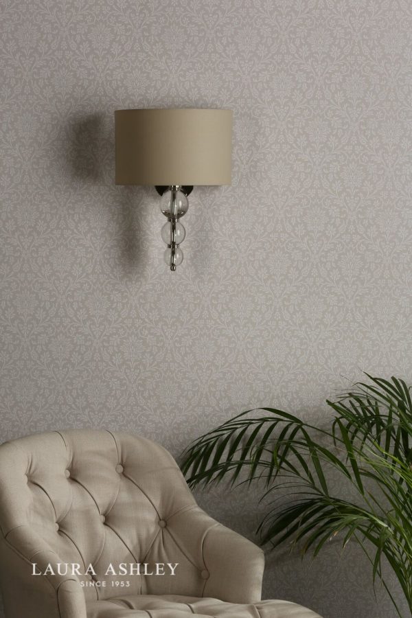 Laura Ashley Selby Wall Light Polished Nickel Glass - Image 4