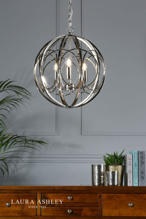 Laura Ashley Orbital 3lt Pendant Polished Nickel - Image 3