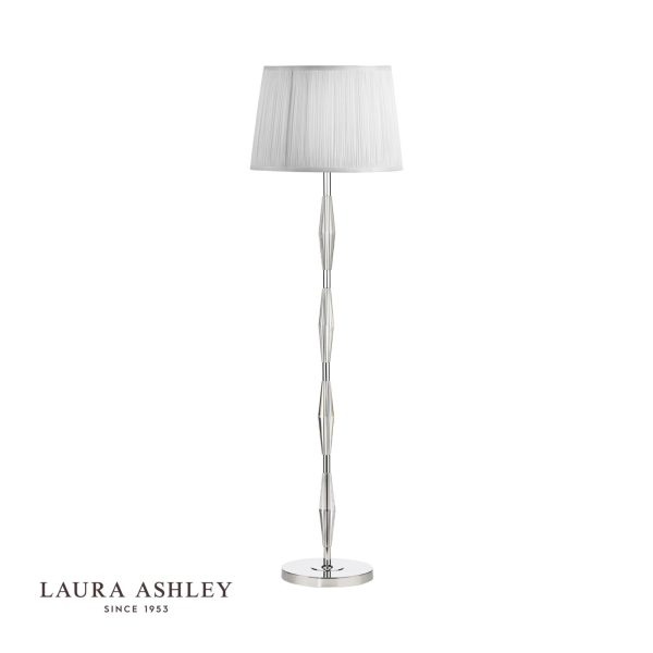 Laura Ashley Blake Floor Lamp Polished Chrome Crystal Base Only - Image 2