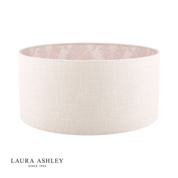 Laura Ashley Hazelton Drum Shade Silver/Pink 45cm/18 inch - Image 2