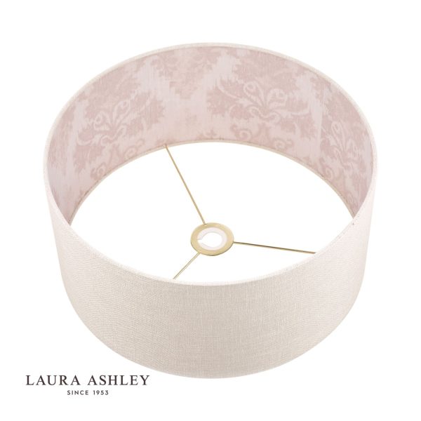 Laura Ashley Hazelton Drum Shade Silver/Pink 45cm/18 inch - Image 4